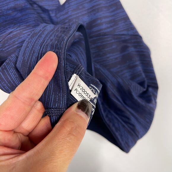 Outdoor Voices Womens Medium M Navy Blue Move Free Spacedye Racerback Sports Bra - Picture 7 of 8